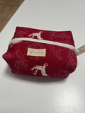 Neceser rojo con estampado